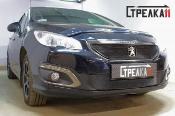 Защита радиатора (верх) Стрелка11 Стандарт Peugeot (Пежо) 408 (2015-2022) рестайлинг