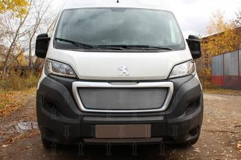 3 899 р. Защита радиатора (2 части) Стрелка11 Стандарт CITROEN Jumpy рестайлинг (2013-2017) (черная)  с доставкой в г. Набережные‑Челны. Увеличить фотографию 5