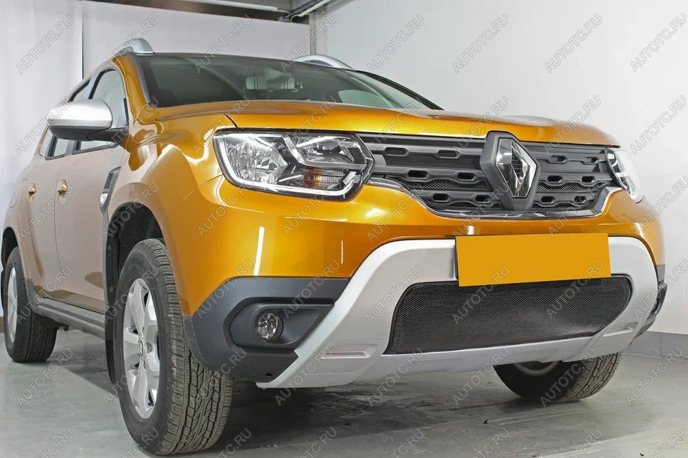 3 779 р. Защита радиатора (низ) Стрелка11 Стандарт  Renault Duster  HM (2020-2024) (черная)  с доставкой в г. Набережные‑Челны