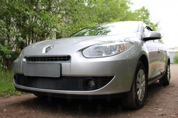 2 399 р. Защита радиатора (верх) Стрелка11 Стандарт Renault Fluence дорестайлинг (2010-2012) (черная)  с доставкой в г. Набережные‑Челны. Увеличить фотографию 3