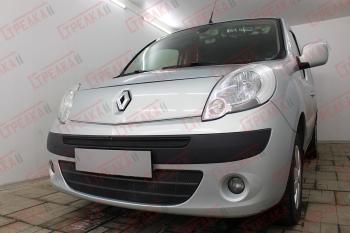 2 599 р. Защита радиатора (верх) Стрелка11 Стандарт Renault Kangoo KW0 дорестайлинг (2008-2013) (черная)  с доставкой в г. Набережные‑Челны. Увеличить фотографию 3