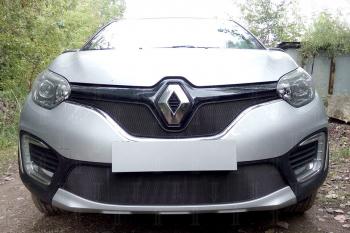 3 299 р. Защита радиатора (низ) Стрелка11 Стандарт Renault Kaptur дорестайлинг (2016-2020) (черная)  с доставкой в г. Набережные‑Челны. Увеличить фотографию 2