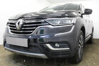 3 899 р. Защита радиатора Стрелка11 Стандарт Renault Koleos 2 (2016-2025) (черная)  с доставкой в г. Набережные‑Челны. Увеличить фотографию 2