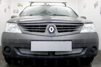 3 499 р. Защита радиатора (низ) Стрелка11 Стандарт  Renault Logan  1 (2004-2010) дорестайлинг (хром)  с доставкой в г. Набережные‑Челны. Увеличить фотографию 2