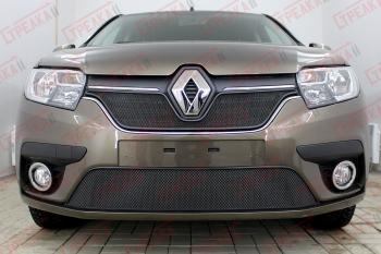 3 179 р. Защита радиатора (низ) Стандарт Renault Logan 2 рестайлинг (2018-2024) (черная)  с доставкой в г. Набережные‑Челны. Увеличить фотографию 2