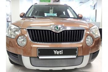 3 099 р. Защита радиатора Стрелка11 Стандарт  Skoda Yeti (2009-2013) (хром)  с доставкой в г. Набережные‑Челны. Увеличить фотографию 2