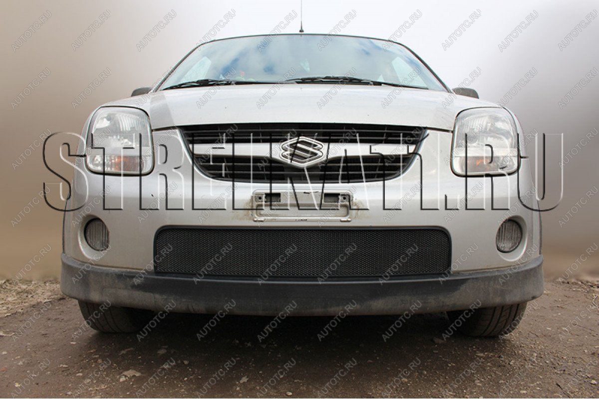 2 899 р. Защита радиатора Стрелка11 Стандарт  Suzuki Ignis (2003-2008) (черная)  с доставкой в г. Набережные‑Челны