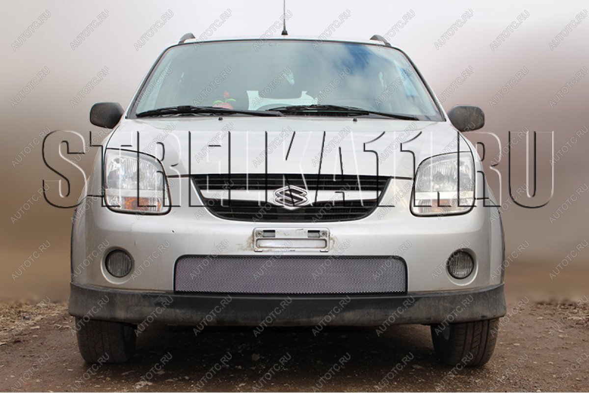 2 999 р. Защита радиатора Стрелка11 Стандарт  Suzuki Ignis (2003-2008) (хром)  с доставкой в г. Набережные‑Челны