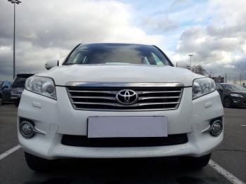 2 899 р. Защита радиатора Стрелка11 Стандарт  Toyota RAV4  XA30 (2010-2013) 5 дв. 2-ой рестайлинг, 5 дв. удлиненный 2-ой рестайлинг (черная)  с доставкой в г. Набережные‑Челны. Увеличить фотографию 2