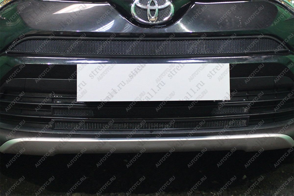 3 699 р. Защита радиатора (низ 2 части) Стрелка11 Стандарт  Toyota RAV4  XA40 (2015-2019) 5 дв. рестайлинг (черная)  с доставкой в г. Набережные‑Челны