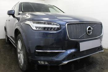 3 779 р. Защита радиатора (с парктроником) Стрелка11 Стандарт  Volvo XC90  L (2015-2019) дорестайлинг (черная)  с доставкой в г. Набережные‑Челны. Увеличить фотографию 2