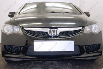 Зимняя заглушка решетки радиатора Стрелка11 Honda Civic FK,FN хэтчбэк 5 дв. дорестайлинг (2005-2008) ()