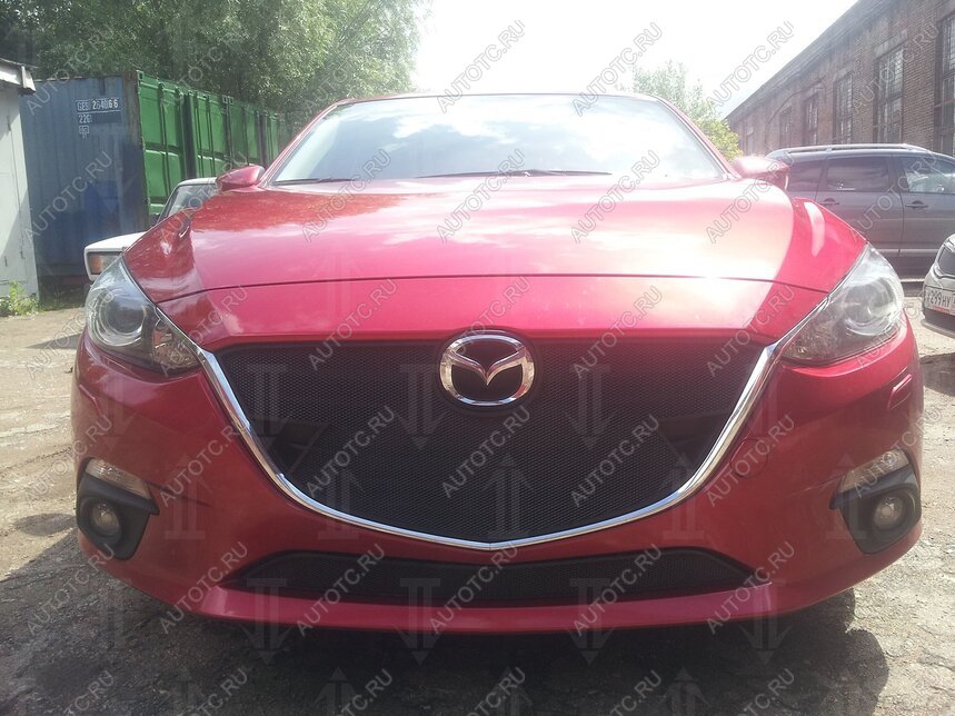 799 р. Зимняя заглушка решетки радиатора (низ) Стрелка11 Mazda 3/Axela BM дорестайлинг, хэтчбэк (2013-2016)  с доставкой в г. Набережные‑Челны