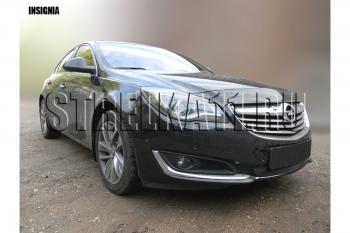 799 р. Зимняя заглушка решетки радиатора Стрелка11  Opel Insignia  A (2013-2017) рестайлинг седан, рестайлинг, хэтчбэк, универсал рестайлинг (черная)  с доставкой в г. Набережные‑Челны. Увеличить фотографию 3