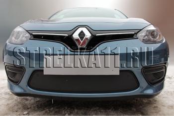 Зимняя заглушка решетки радиатора (верх, 2 детали) Стрелка11 Renault Fluence рестайлинг (2012-2016) ()