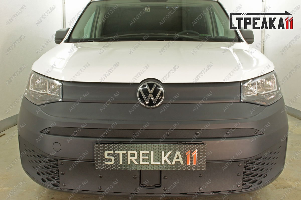 1 199 р. Зимняя заглушка решетки радиатора (низ) Стрелка11  Volkswagen Caddy (2020-2024) (черная)  с доставкой в г. Набережные‑Челны