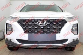 Зимняя защита на стяжке (низ) Стрелка11 Hyundai (Хюндаи) Santa Fe (Санта)  TM (2018-2021) TM дорестайлинг