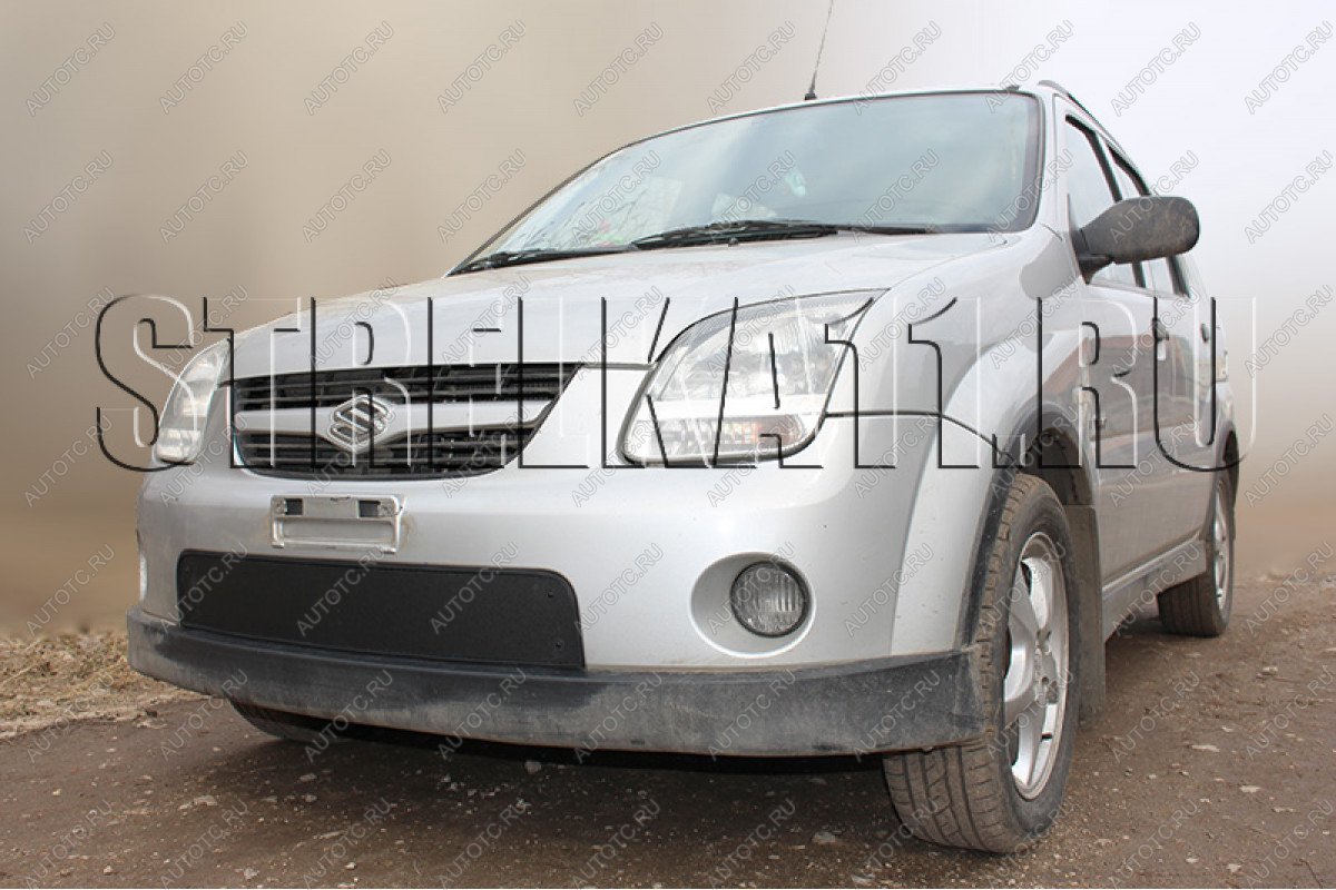 1 199 р. Зимняя защита на стяжке (низ) Стрелка11  Suzuki Ignis (2003-2008) (черная)  с доставкой в г. Набережные‑Челны