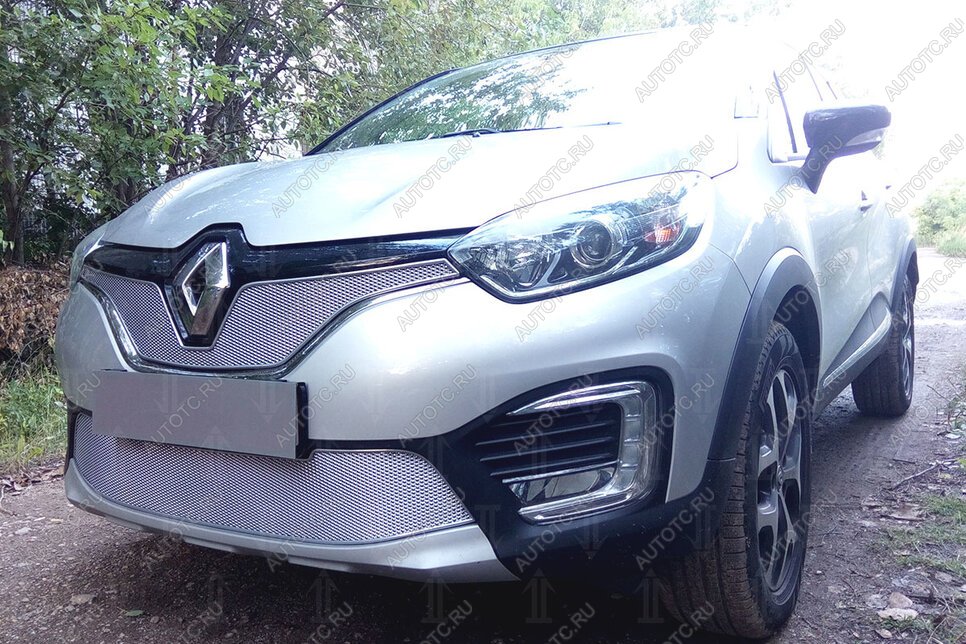 5 399 р. Защита радиатора (низ) Стрелка11 PREMIUM  Renault Kaptur (2016-2025) дорестайлинг, рестайлинг (хром)  с доставкой в г. Набережные‑Челны