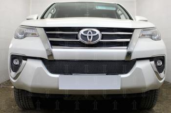 Защита радиатора (низ) (Black Onyx) Стрелка11 PREMIUM Toyota (Тойота) Fortuner (Фортунер)  AN160 (2020-2025) AN160 рестайлинг