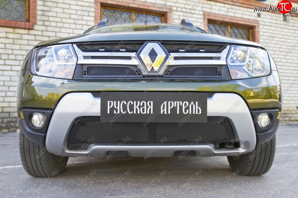 1 139 р. Защитная сетка решетки радиатора РА  Renault Duster  HS (2015-2021) рестайлинг  с доставкой в г. Набережные‑Челны