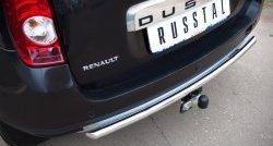 6 999 р. Одинарная защита заднего бампера из трубы диаметром 42 мм (4x4) SLITKOFF  Renault Duster  HS (2010-2015) дорестайлинг  с доставкой в г. Набережные‑Челны. Увеличить фотографию 2