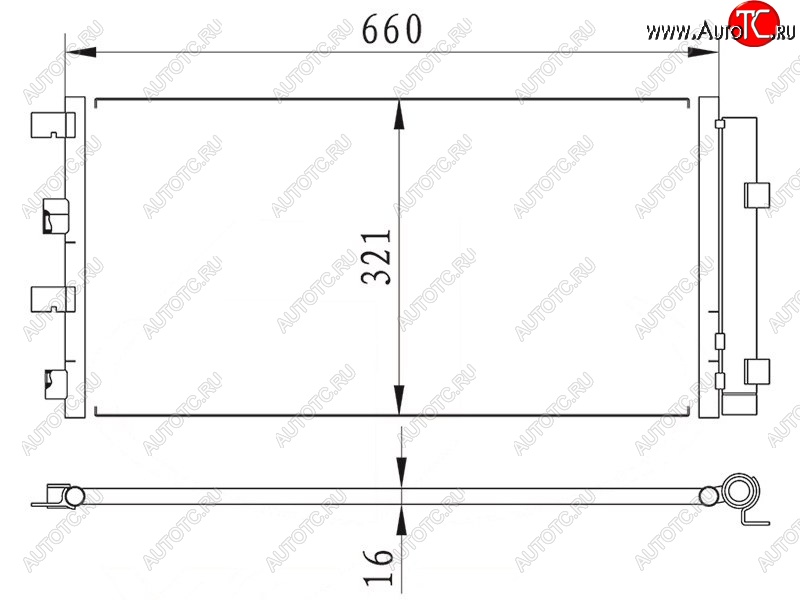 6 349 р. Радиатор кондиционера SAT Renault Duster HS дорестайлинг (2010-2015)  с доставкой в г. Набережные‑Челны