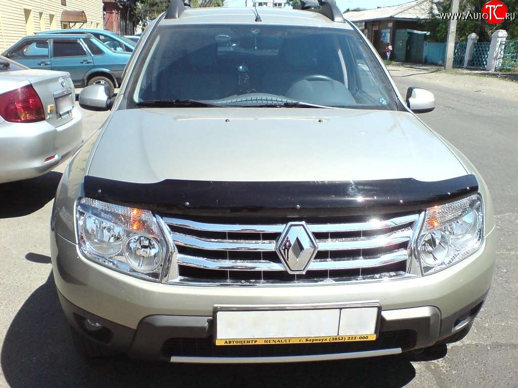 2 879 р. Дефлектор капота NovLine  Renault Duster  HS (2010-2015) дорестайлинг  с доставкой в г. Набережные‑Челны