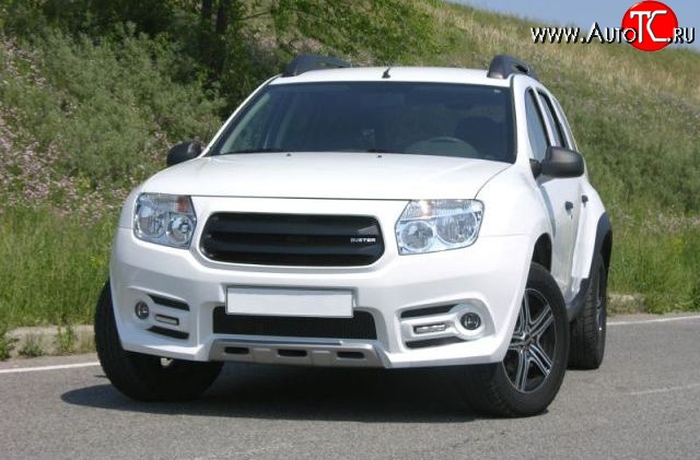 15 999 р. Передний бампер Sport Renault Duster HS дорестайлинг (2010-2015) (Неокрашенный)  с доставкой в г. Набережные‑Челны