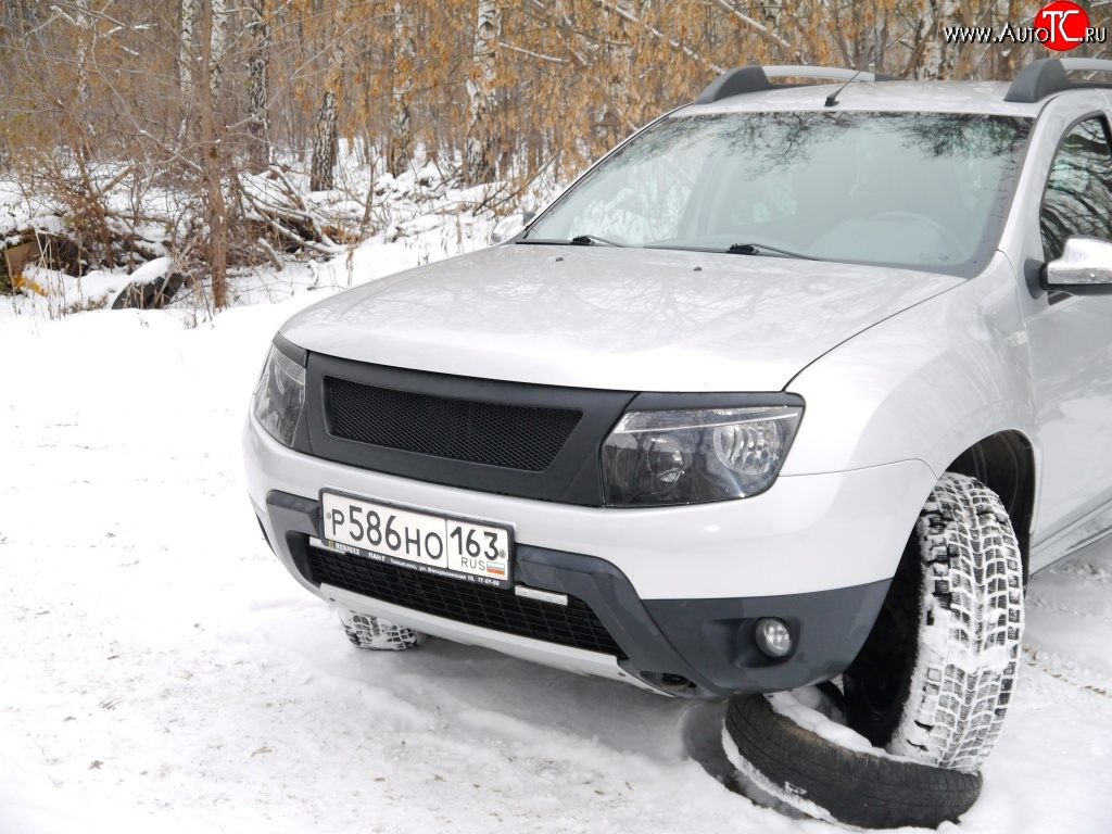 899 р. Реснички на фары DM-Style Renault Duster HS рестайлинг (2015-2021) (Неокрашенные)  с доставкой в г. Набережные‑Челны