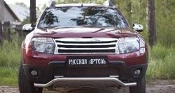 2 179 р. Защитная сетка решетки переднего бампера (c дхо и обвесом) РА  Renault Duster  HS (2010-2015) дорестайлинг  с доставкой в г. Набережные‑Челны. Увеличить фотографию 2