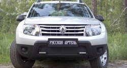 2 189 р. Защитная сетка решетки переднего бампера (с дхо без обвеса) РА Renault Duster HS дорестайлинг (2010-2015)  с доставкой в г. Набережные‑Челны. Увеличить фотографию 3