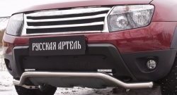 1 189 р. Зимняя заглушка решетки переднего бампера (с дхо и обвесом) РА Renault Duster HS дорестайлинг (2010-2015)  с доставкой в г. Набережные‑Челны. Увеличить фотографию 3