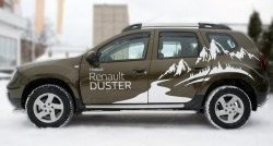 13 099 р. Широкая защита порогов (рестайлинг) Russtal Renault Duster HS рестайлинг (2015-2021) (Защита порогов с со скосами на торцах (вариант 1))  с доставкой в г. Набережные‑Челны. Увеличить фотографию 4