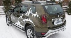 11 549 р. Защита заднего бампера (Ø63 мм волна, нержавейка) SLITKOFF Renault Duster HS рестайлинг (2015-2021)  с доставкой в г. Набережные‑Челны. Увеличить фотографию 4