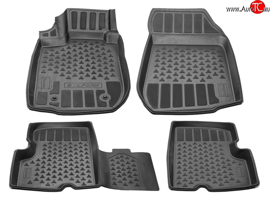 1 299 р. Комплект ковриков в салон Delform 4 шт. (полиуретан) Renault Duster HS дорестайлинг (2010-2015)  с доставкой в г. Набережные‑Челны