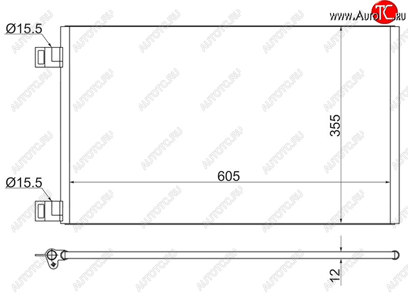 6 449 р. Радиатор кондиционера SAT  Renault Kangoo  KW0 (2008-2013) дорестайлинг  с доставкой в г. Набережные‑Челны