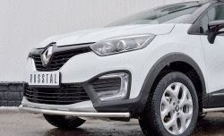 14 649 р. Защита переднего бампера (Ø42 мм, нержавейка) SLITKOFF  Renault Kaptur (2016-2020) дорестайлинг  с доставкой в г. Набережные‑Челны. Увеличить фотографию 4