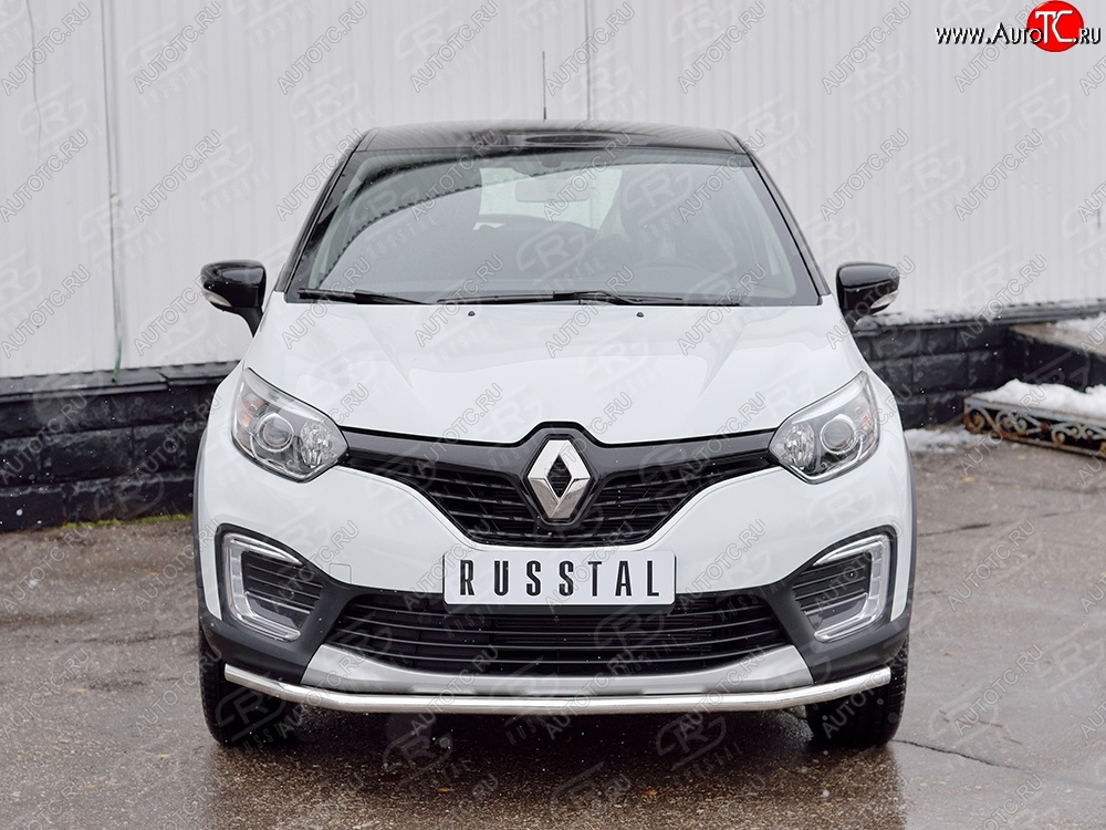 14 649 р. Защита переднего бампера (Ø42 мм, нержавейка) SLITKOFF  Renault Kaptur (2016-2020) дорестайлинг  с доставкой в г. Набережные‑Челны