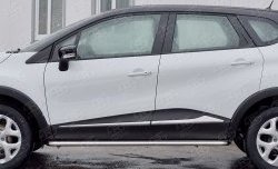 26 999 р. Порожки для ног (Ø42) SLITKOFF  Renault Kaptur (2016-2024) дорестайлинг, рестайлинг (лист - алюминий, профиль - нержавейка)  с доставкой в г. Набережные‑Челны. Увеличить фотографию 4