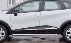 21 699 р. Защита порогов из круглой трубы диаметром 63 мм SLITKOFF  Renault Kaptur (2016-2024) дорестайлинг, рестайлинг  с доставкой в г. Набережные‑Челны. Увеличить фотографию 4