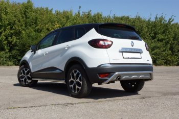 Защита заднего бампера Petroil Tuning Волна (d51) Renault Kaptur дорестайлинг (2016-2020)  (Нержавеющая полированная сталь)