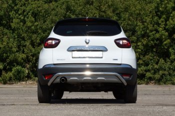 18 849 р. Защита заднего бампера Petroil Tuning Волна (d51) Renault Kaptur дорестайлинг (2016-2020) (Нержавеющая полированная сталь)  с доставкой в г. Набережные‑Челны. Увеличить фотографию 2