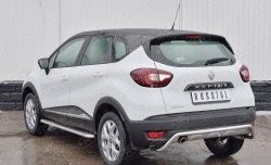 12 099 р. Защита заднего бампера (Ø42 мм волна, нержавейка) SLITKOFF Renault Kaptur дорестайлинг (2016-2020)  с доставкой в г. Набережные‑Челны. Увеличить фотографию 2