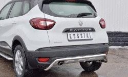 12 099 р. Защита заднего бампера (Ø42 мм волна, нержавейка) SLITKOFF Renault Kaptur дорестайлинг (2016-2020)  с доставкой в г. Набережные‑Челны. Увеличить фотографию 3