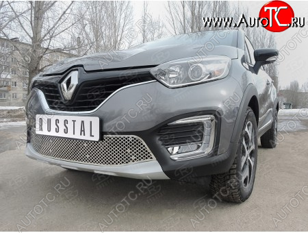 4 299 р. Сетка нижнего воздухозаборника (нержавеющая сталь) Russtal Renault Kaptur дорестайлинг (2016-2020)  с доставкой в г. Набережные‑Челны