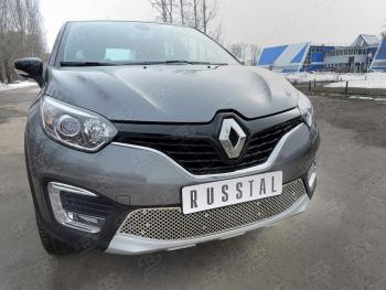 4 299 р. Сетка нижнего воздухозаборника (нержавеющая сталь) Russtal Renault Kaptur дорестайлинг (2016-2020)  с доставкой в г. Набережные‑Челны. Увеличить фотографию 2