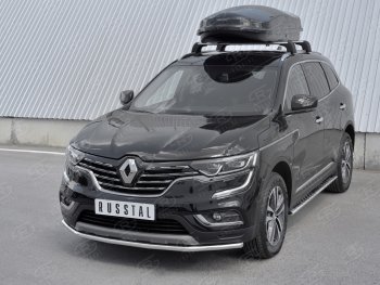 16 799 р. Защита переднего бампера (Ø42 мм, нержавейка) SLITKOFF  Renault Koleos  2 (2016-2024)  с доставкой в г. Набережные‑Челны. Увеличить фотографию 2