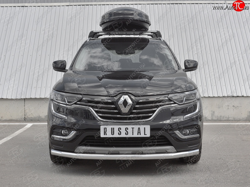 20 649 р. Защита переднего бампера (Ø63 мм, нержавейка) SLITKOFF  Renault Koleos  2 (2016-2024)  с доставкой в г. Набережные‑Челны