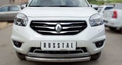 16 799 р. Одинарная защита переднего бампера диаметром 76 мм SLITKOFF Renault Koleos 1 Phase 2 (2011-2013)  с доставкой в г. Набережные‑Челны. Увеличить фотографию 3